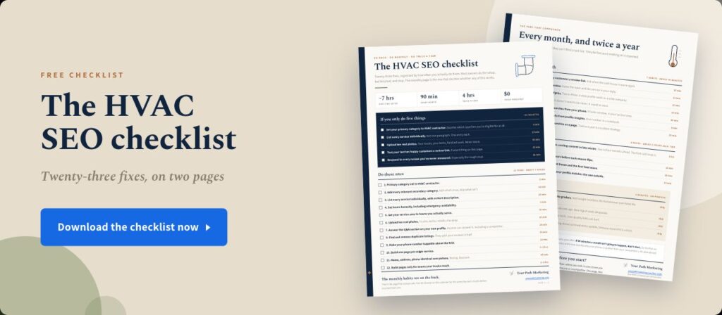 Download the printable HVAC SEO checklist PDF