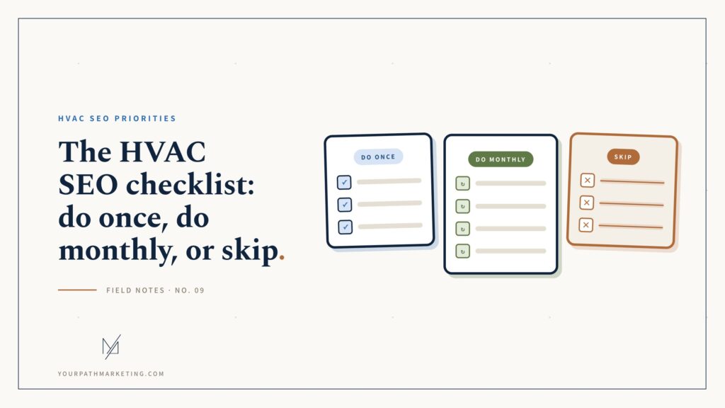 HVAC SEO checklist header image
